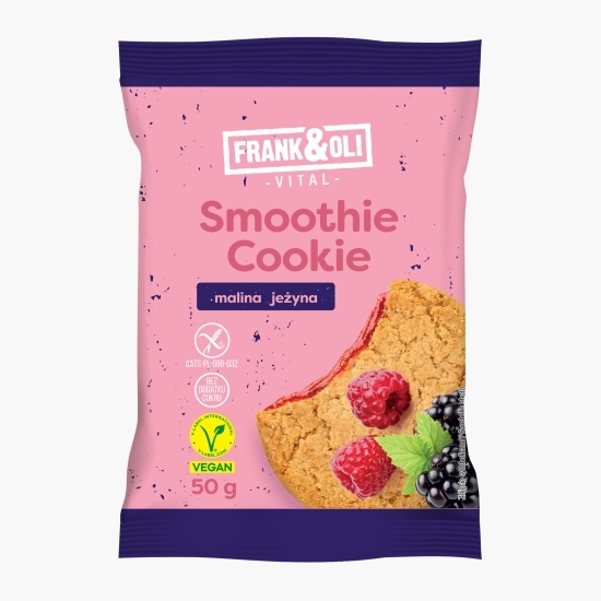 Cookie vegan cu smoothie de zmeură și mure, fără zahăr 50g