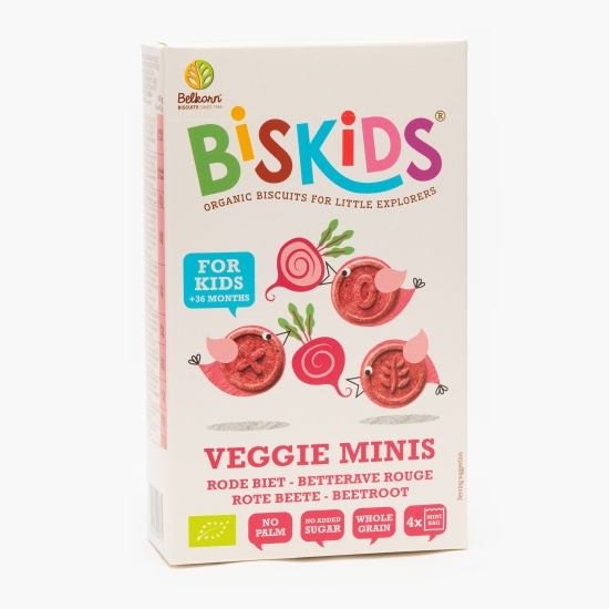 Biscuiți eco, vegani, fără zahăr pentru copii, cu sfeclă, +36 luni, 120g