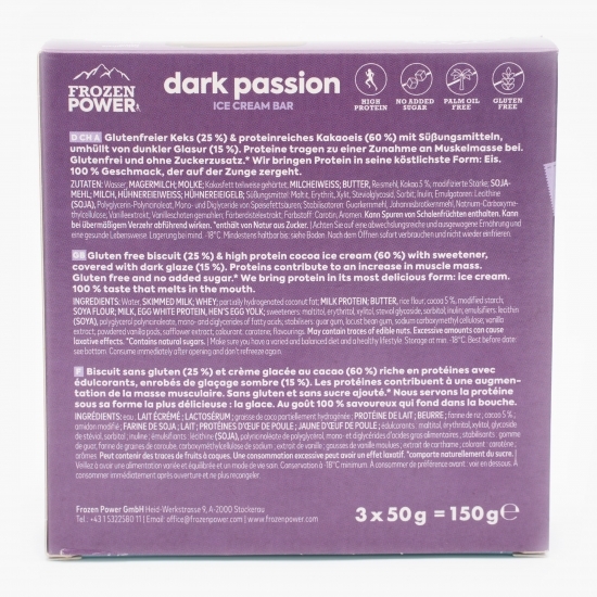 Baton de înghețată proteic cu ciocolată 3x50g