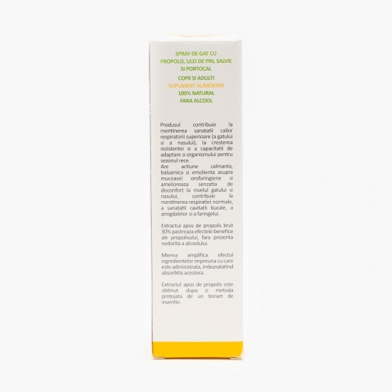 Spray de gât cu propolis, pin, salvie și portocal 20ml