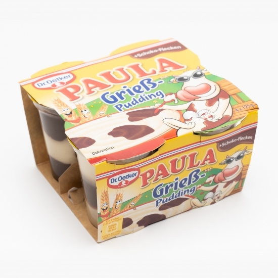 Griș cu lapte și ciocolată Paula 4x125g