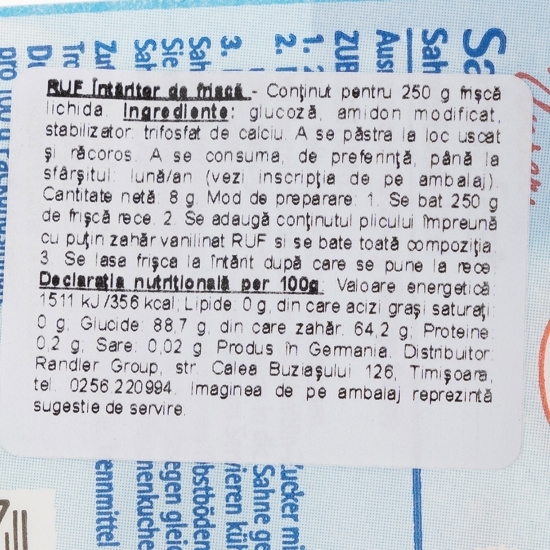 Întăritor frișcă 8g