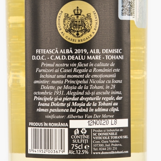 Vin alb demisec Special Reserve Fetească Albă 0.75l 