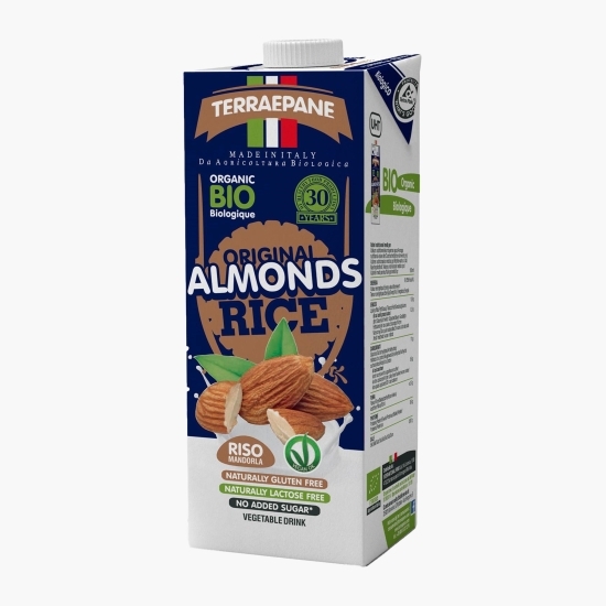 Băutură vegetală eco din migdale siciliene și orez (fără zahăr) 1l