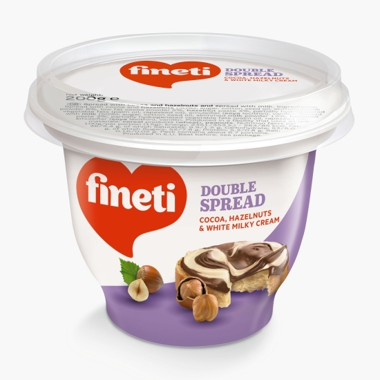 Cremă tartinabilă cu cacao, alune de pădure și lapte Double Spread 200g