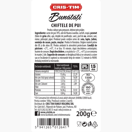 Chiftele de pui 200g