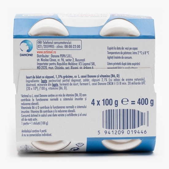 Iaurt de băut cu căpșuni 4x100g