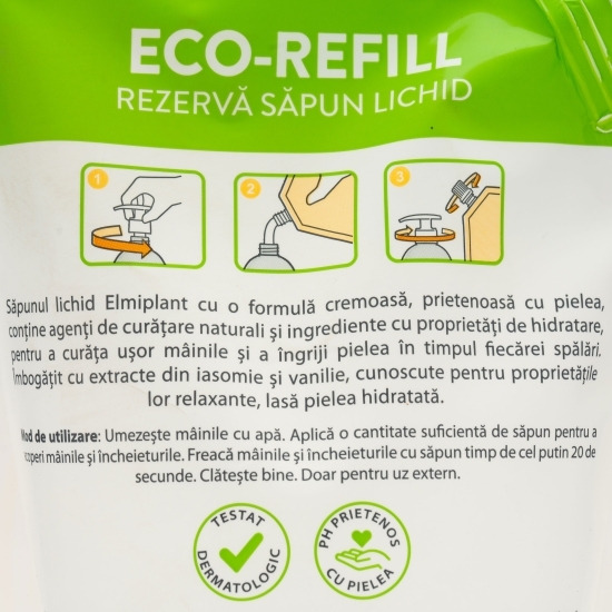 Rezervă săpun lichid cremă, eco Iasomie & Vanilie, 0.75l