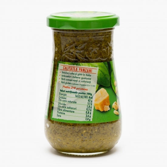 Sos pesto alla Genovese cu busuioc și brânză eco 190g