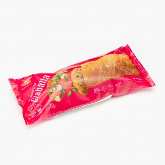 Pâine neagră Ciabatta coaptă pe vatră 250g