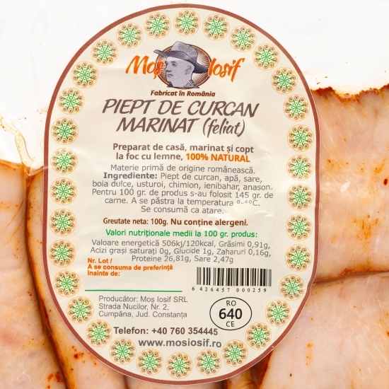 Piept de curcan marinat 100g