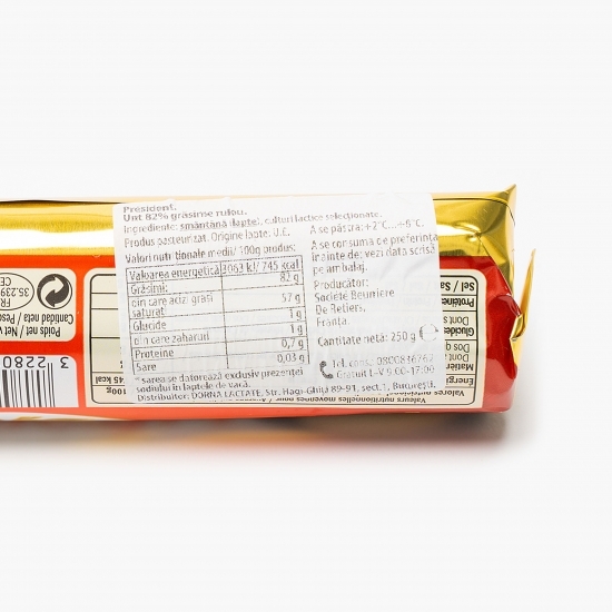 Unt nesărat, 82% grăsime, 250g