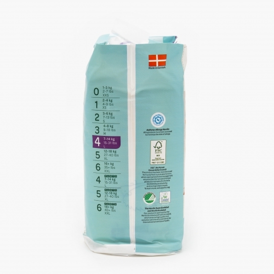 Scutece eco 0% clor mărimea 4, 7-14kg, 24 buc