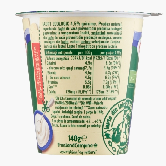 Iaurt cremos eco 4.5% grăsime 140g