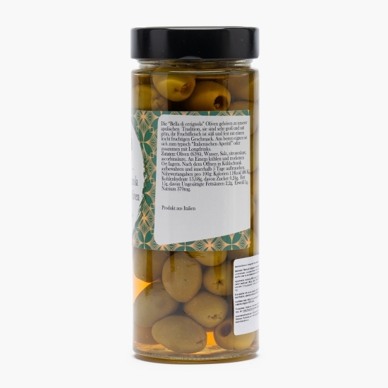 Măsline verzi Bella di Cerignola, fără sâmburi, 560g