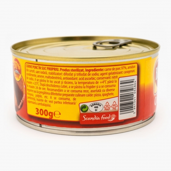 Carne porc în suc propriu 300g