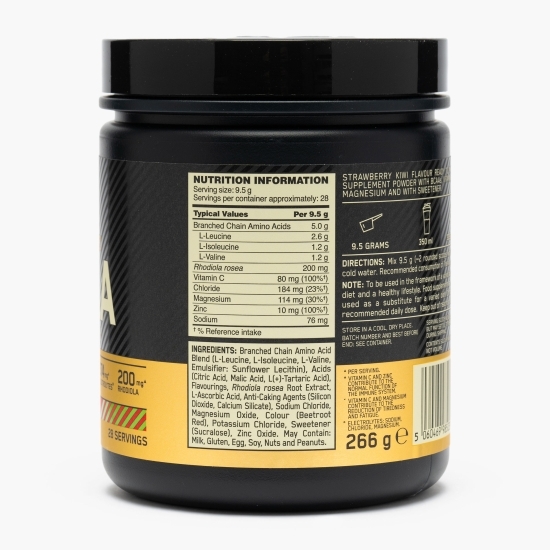 BCAA Aminoacizi Gold Standard Train Sustain, aromă de căpșuni și kiwi, 266g