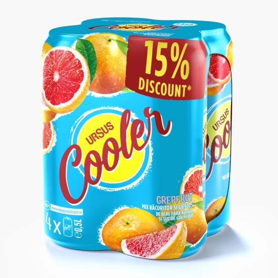 Bere blondă fără alcool cu aromă de grepfrut 4x0.5l