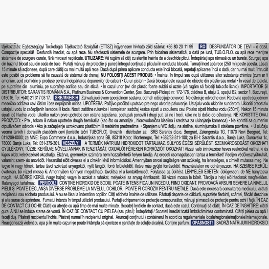 Granule pentru desfundarea țevilor cu apă caldă 60g