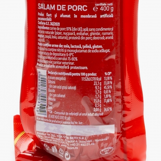 Salam de porc fără E-uri 400g