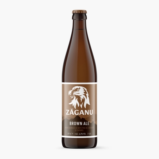 Bere artizanală nefiltrată brună sticlă 0.5l