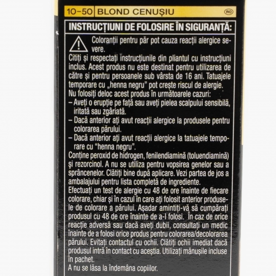 Vopsea de păr permanentă fără amoniac Oleo Intense, 10-50 blond cenușiu, 115ml