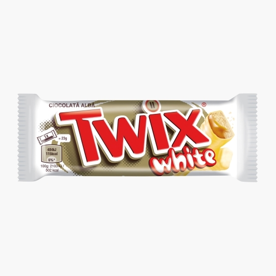 Baton de biscuit și caramel învelit în ciocolată albă 4x23g