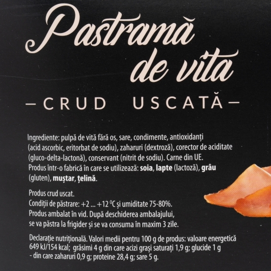 Pastramă de vită crud-uscată 80g