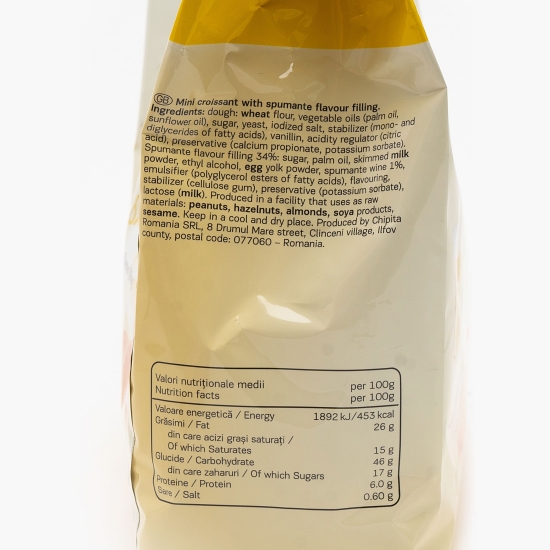 Mini Croissants cu cremă de vin spumant 185g 