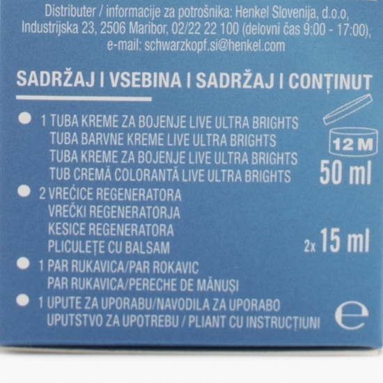 Vopsea de păr semi-permanentă Ultra Brights 095 Electric blue 80ml