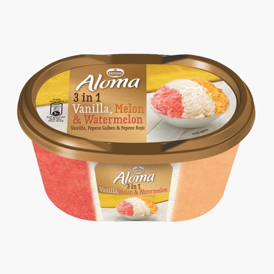 Înghețată aromată de pepene galben, pepene verde și vanilie 1000ml