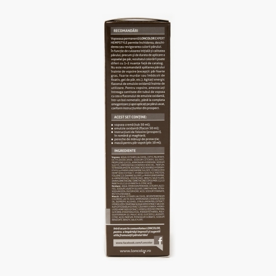 Vopsea permanentă pentru păr Expert Hempstyle 10.19 blond argintiu 100ml