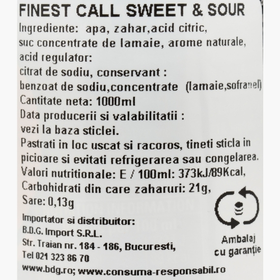 Sirop Bar Mix Sweet & Sour, 1l