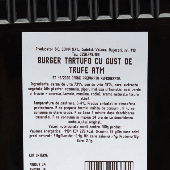 Burger tartufo cu gust de trufe 300g