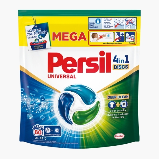 Detergent capsule 4în1 Discs Universal Deep Clean, 60 de spălări