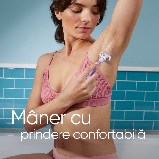 Aparat de ras pentru femei ComfortGlide Breeze cu 3 lame, mâner + 2 rezerve
