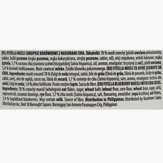 Muesli cu afine și semințe de chia, 50g