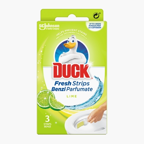  Benzi parfumate pentru vasul toaletei Fresh Strips lime 27g 
