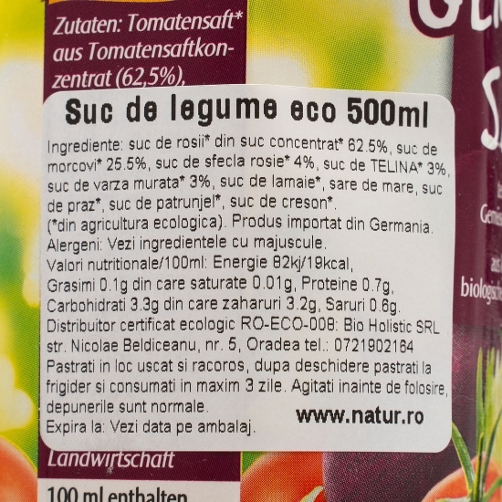Suc de legume eco 0.5l