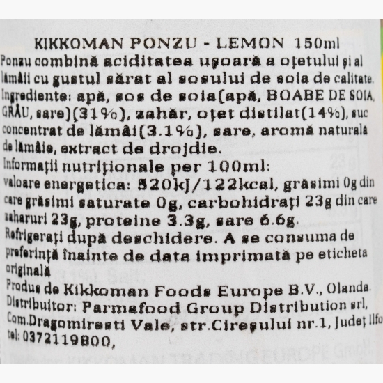 Sos Ponzu Lemon (sos de soia cu lămâie) 150ml