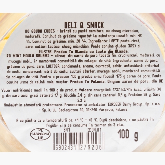 Snack brânză Gouda și salam cu mucegai 100g