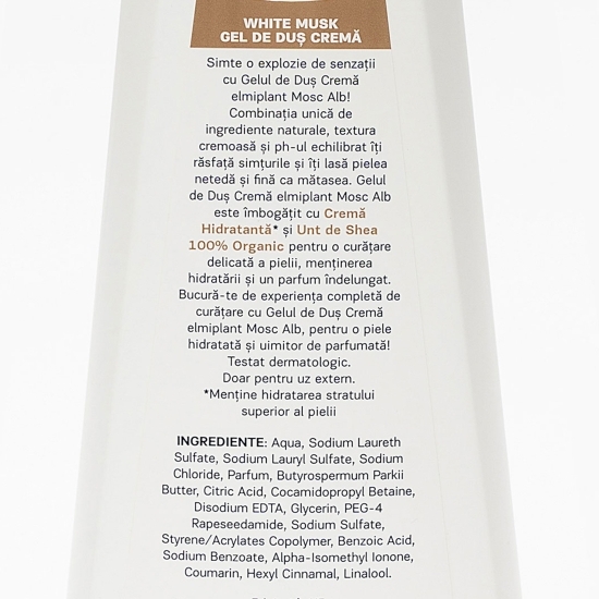 Gel de duș cu cremă hidratantă, White Musk 0.75l