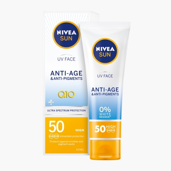 Cremă de față antirid cu protecție solară SPF50, UV Face, 50ml