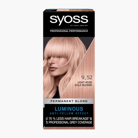 Vopsea de păr permanentă Professional Performance 9052 blond auriu-rose deschis 115ml
