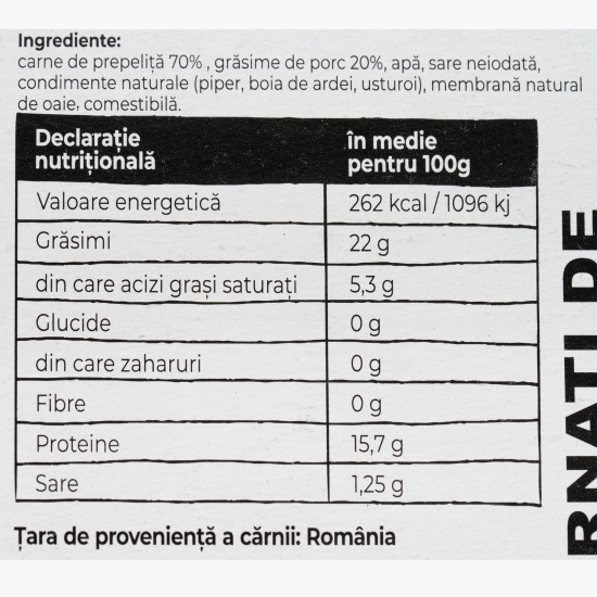 Cârnați de prepeliță 300g