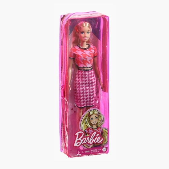 Păpușă Fashionista blondă cu ținută casual roz, 3+ ani