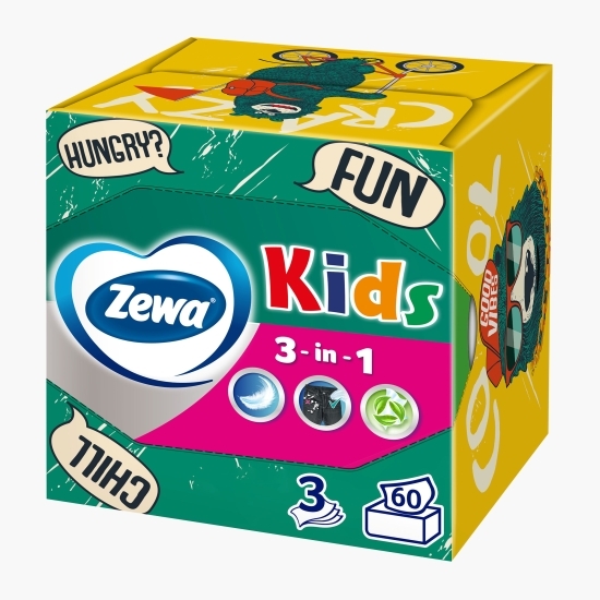 Șervețele faciale Kids 3 straturi, 60 buc