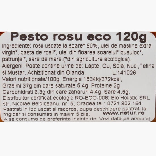 Pesto roșu eco 120g