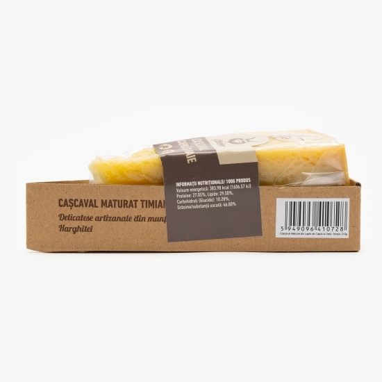 Cașcaval maturat din lapte de capră și oaie, simplu 210g
