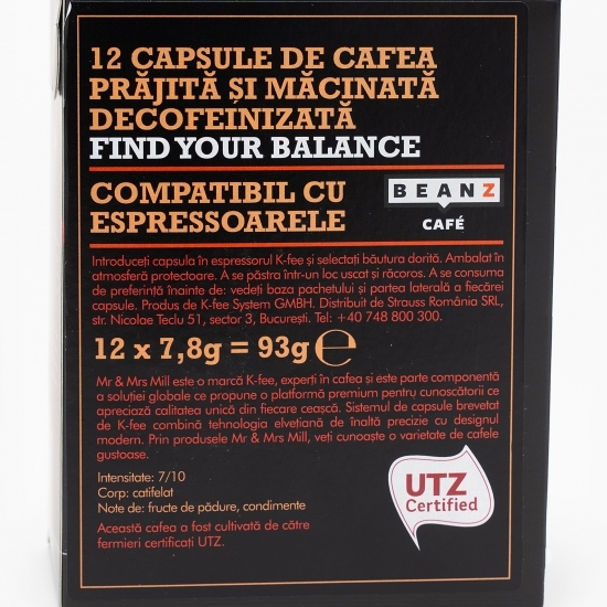 Capsule cafea Find your Balance Decaffeinato 12 băuturi 93g